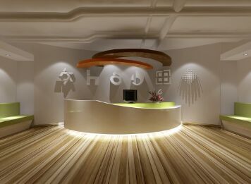 办公室前台背景墙