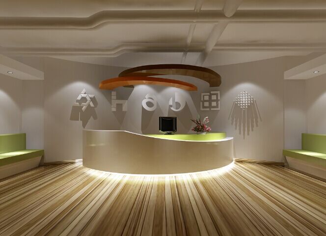 办公室前台背景墙